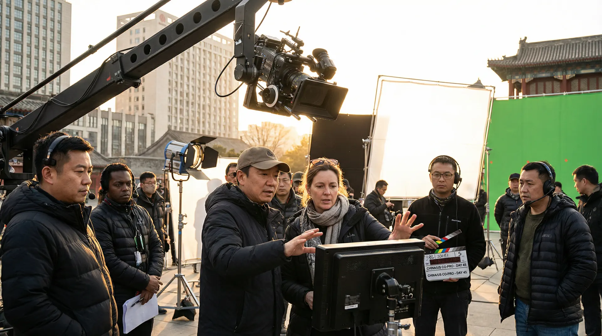 呦呦视频与国际影视团队合作拍摄现场